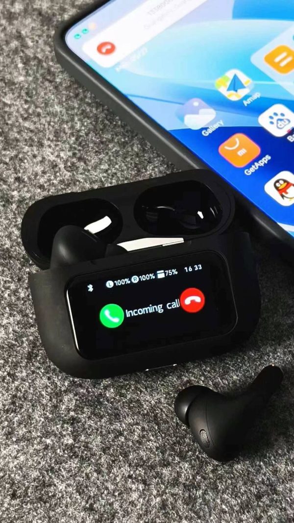 A9 Pro Black & White Airpods Anc With App | Screen Airpods