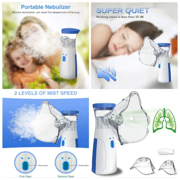 Portable Handheld Mesh Nebulizer For Adults & Kids